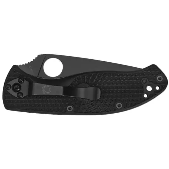 Ніж Spyderco Tenacious Black Blade 8Cr13MoV, FRN, к:black, фото , изображение 2